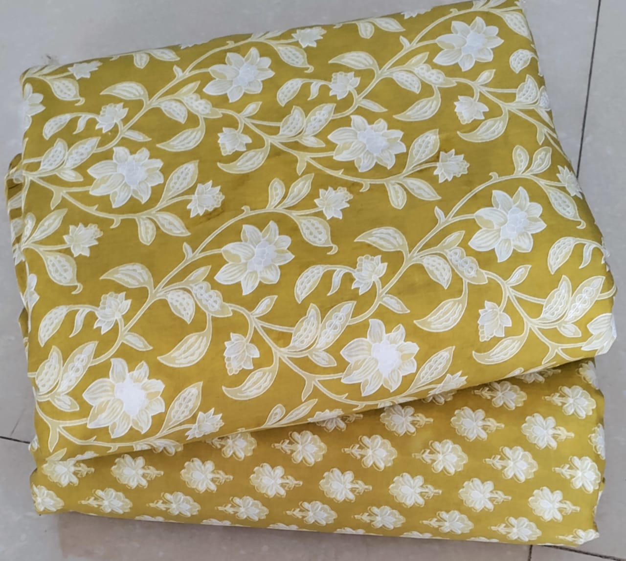 Elegant Hand Block Printed Cotton Top And Bottom Suit Sets