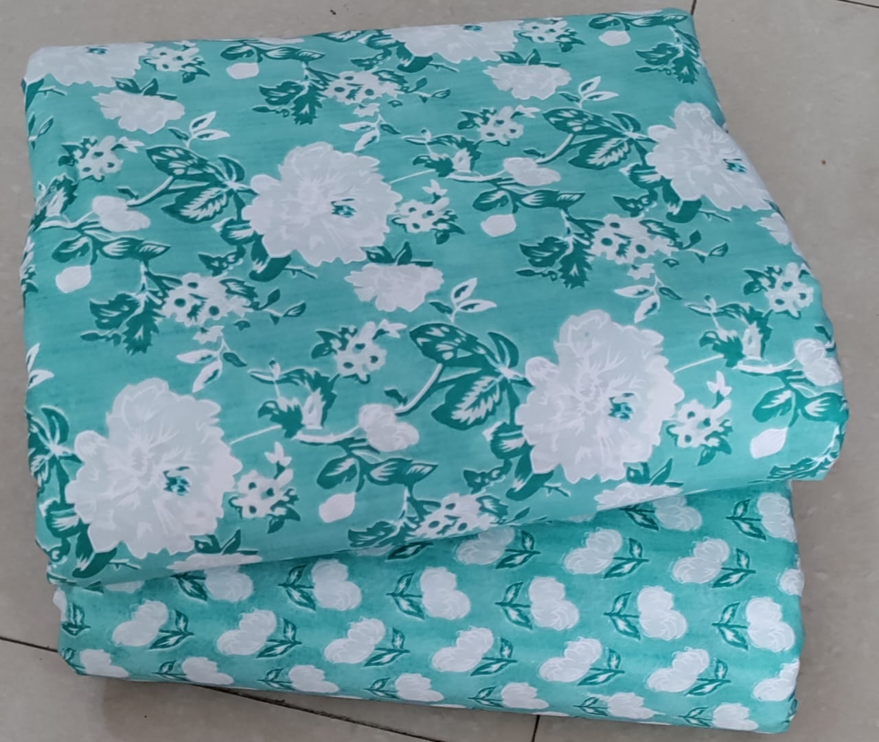 Elegant Hand Block Printed Cotton Top And Bottom Suit Sets