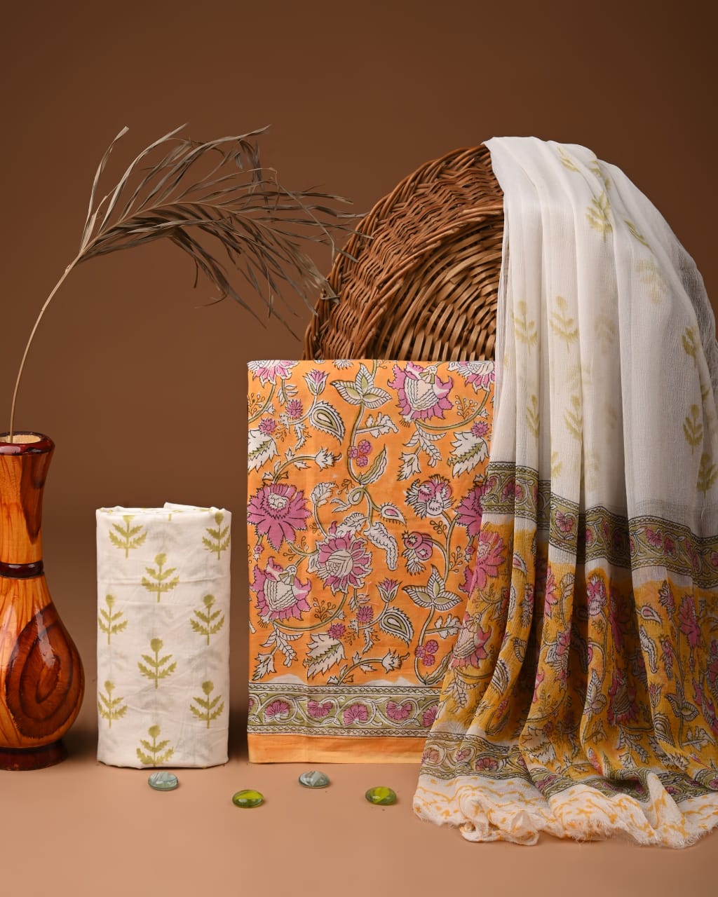 PREMIUM COTTON SUIT SET WITH CHIFFON DUPATTA