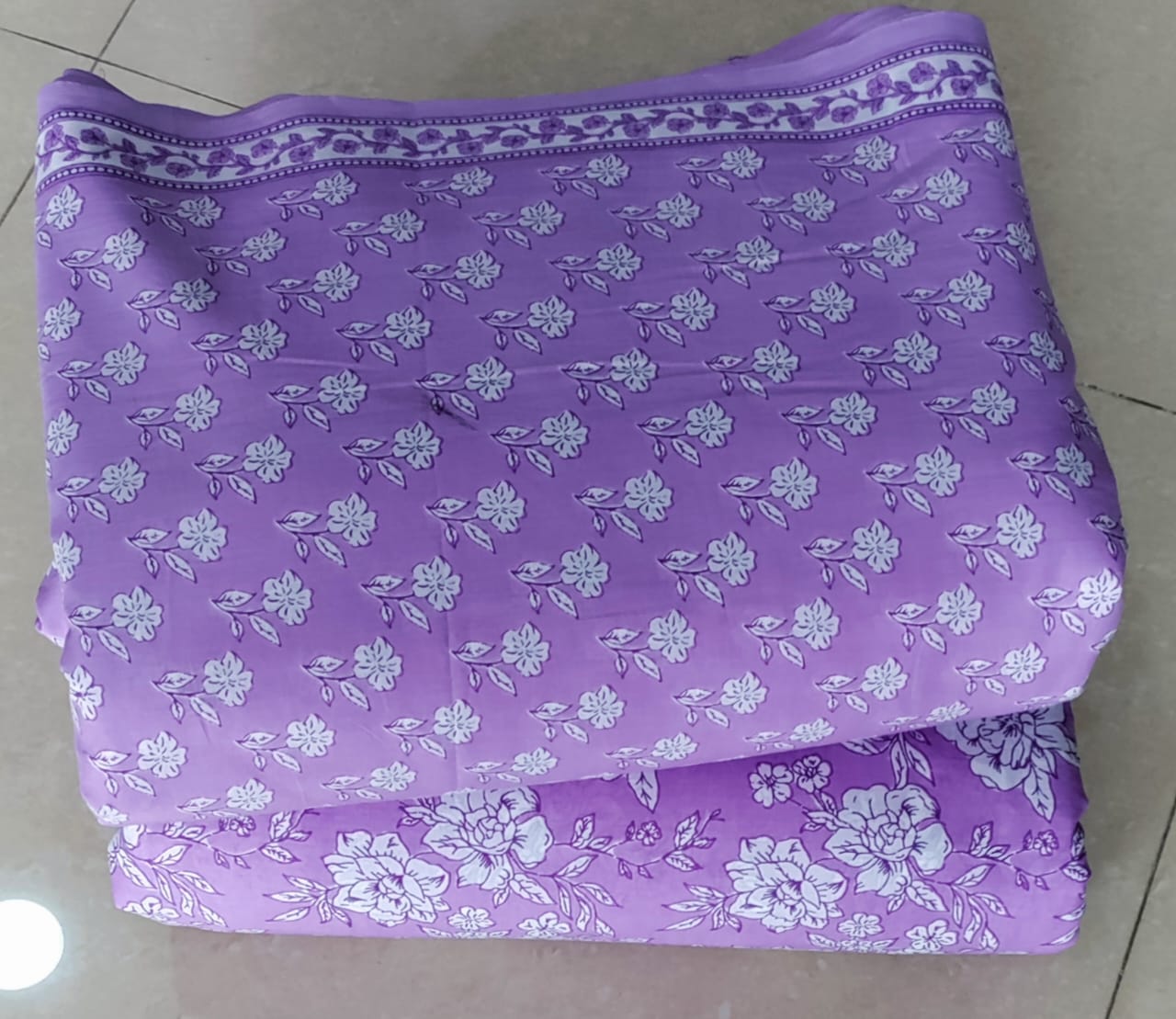 Elegant Hand Block Printed Cotton Top And Bottom Suit Sets