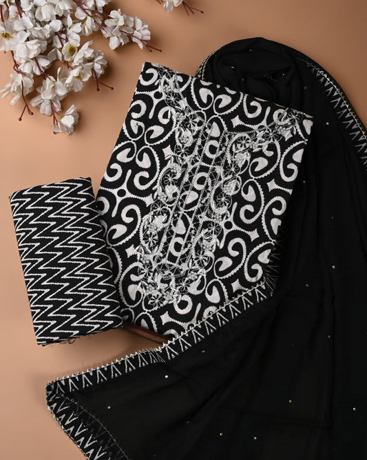 PREMIUM GOTA PATTI COTTON SUIT SET WITH CHIFFON DUPATTA
