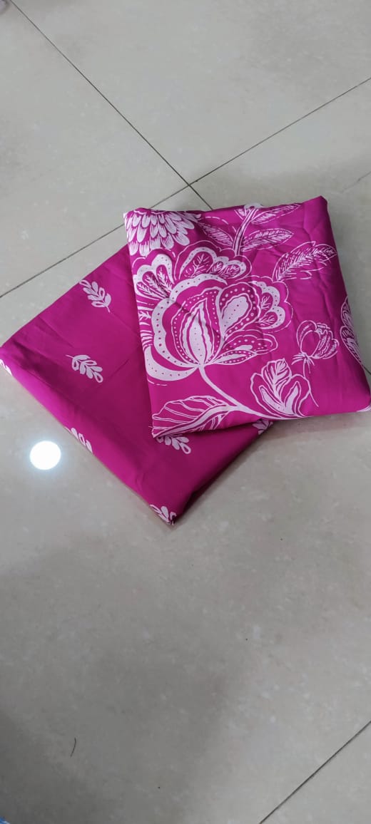 Elegant Hand Block Printed Cotton Top And Bottom Suit Sets
