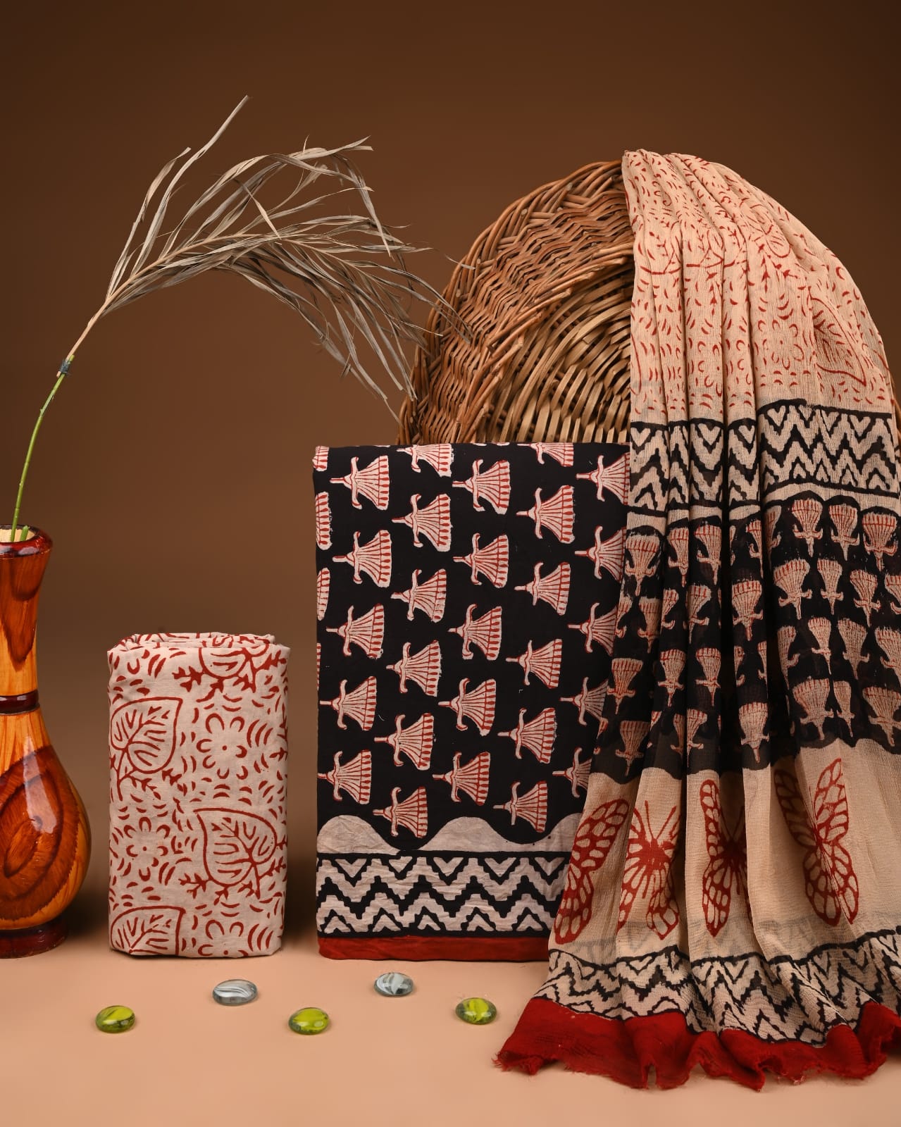 PREMIUM COTTON SUIT SET WITH CHIFFON DUPATTA