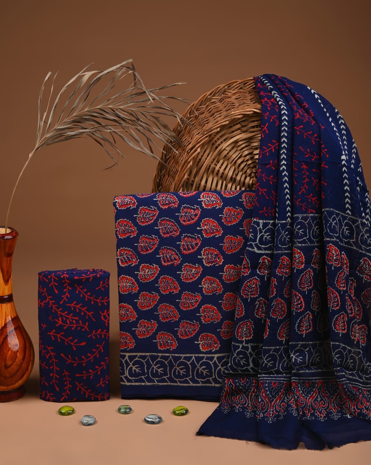 PREMIUM COTTON SUIT SET WITH CHIFFON DUPATTA