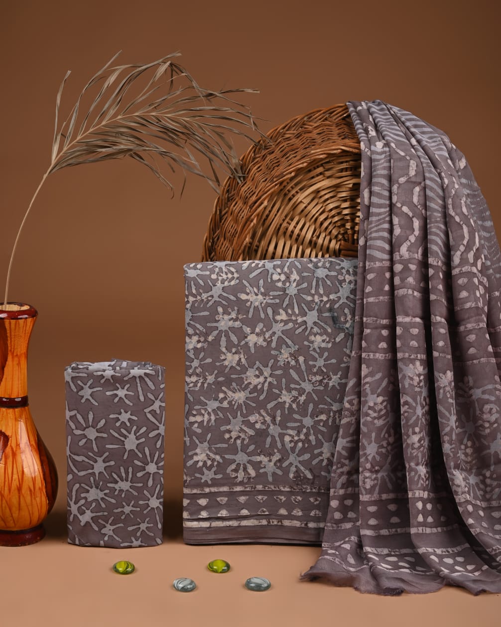 PREMIUM COTTON SUIT SET WITH CHIFFON DUPATTA