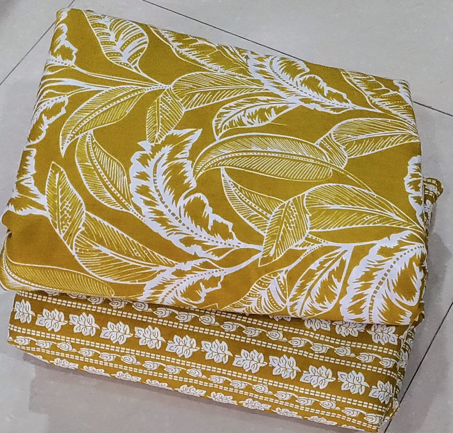 Elegant Hand Block Printed Cotton Top And Bottom Suit Sets